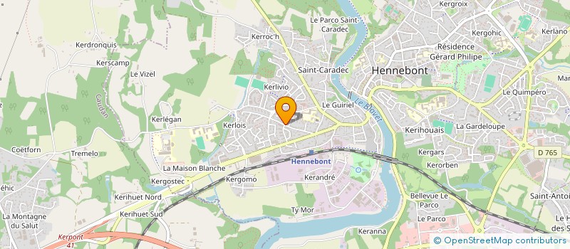 localisation de l'entreprise MADAME JACQUELINE CHOUET  HENNEBONT