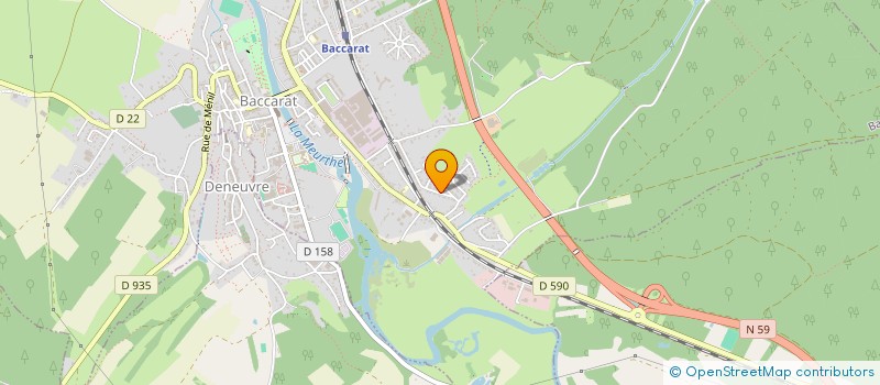 localisation de l'entreprise MADAME JACQUELINE CLAUDE  BACCARAT