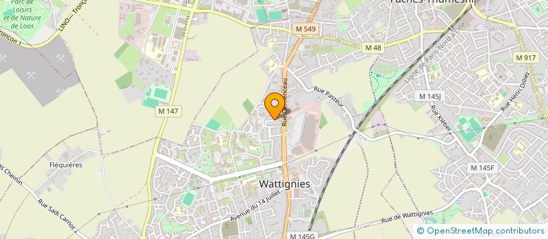 localisation de l'entreprise MADAME JACQUELINE COLIN  WATTIGNIES