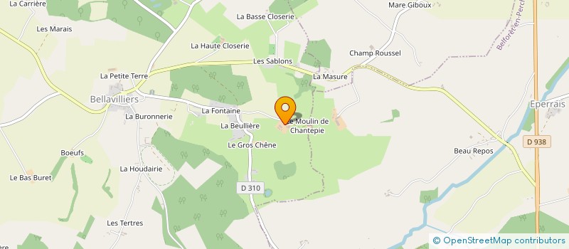 localisation de l'entreprise MADAME JACQUELINE COUPRIE à BELLAVILLIERS