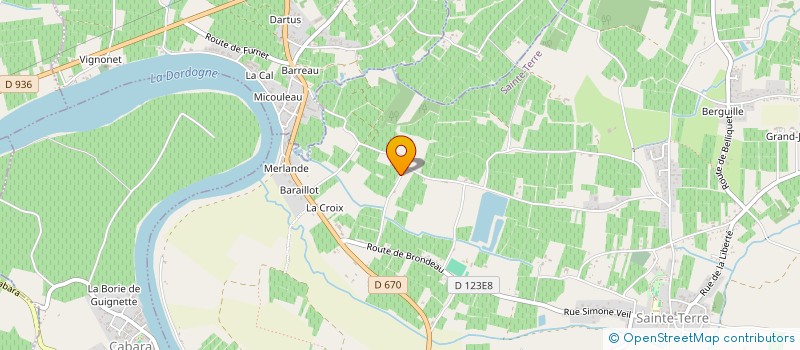 localisation de l'entreprise MADAME JACQUELINE DAGUT  SAINTE-TERRE