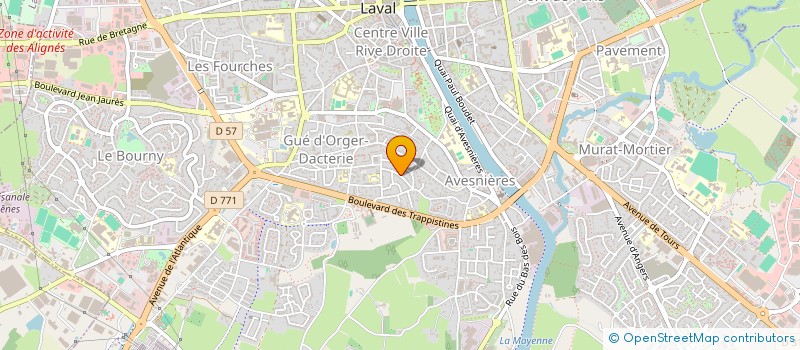 localisation de l'entreprise MADAME JACQUELINE DALIBARD à LAVAL