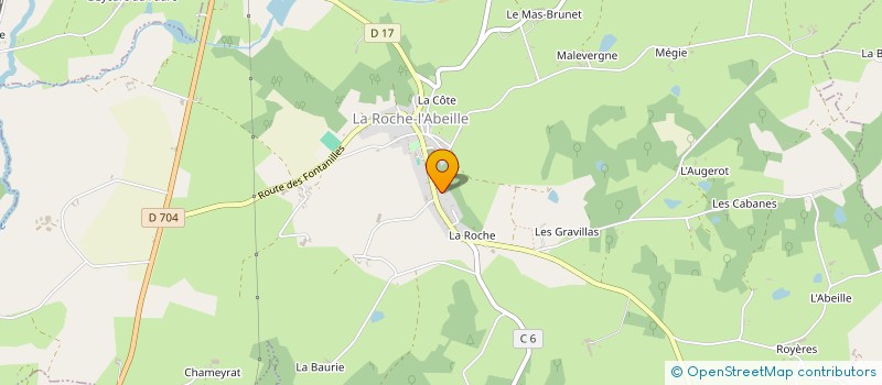 localisation de l'entreprise MADAME JACQUELINE DAUBISSE  LA ROCHE L'ABEILLE