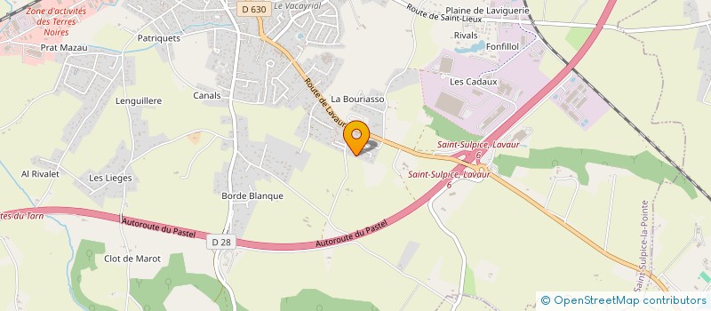 localisation de l'entreprise MADAME JACQUELINE DAVID à SAINT-SULPICE-LA-POINTE