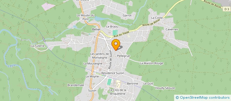 localisation de l'entreprise MADAME JACQUELINE DELARCHE  BELIN-BELIET