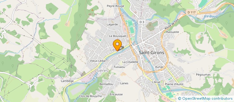 localisation de l'entreprise MADAME JACQUELINE DENAT  SAINT-GIRONS