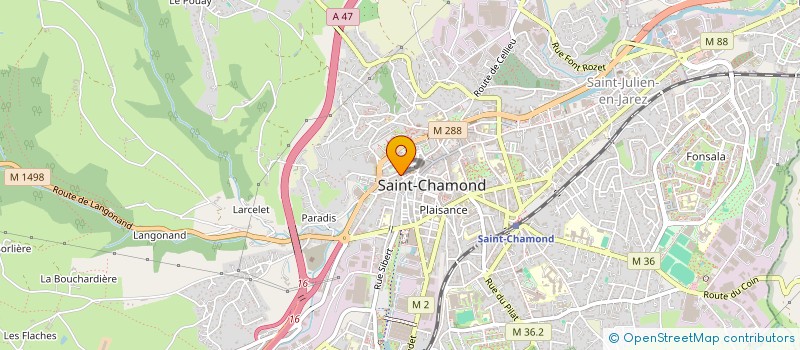 localisation de l'entreprise MADAME JACQUELINE DOBROWOLSKI  SAINT-CHAMOND