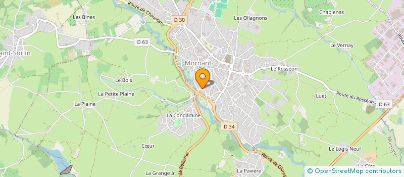 localisation de l'entreprise MADAME JACQUELINE DUCROZET  MORNANT