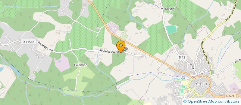 localisation de l'entreprise MADAME JACQUELINE DULUC  CREON