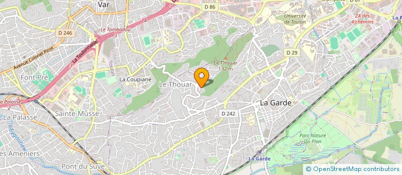 localisation de l'entreprise MADAME JACQUELINE DURAND  LA GARDE