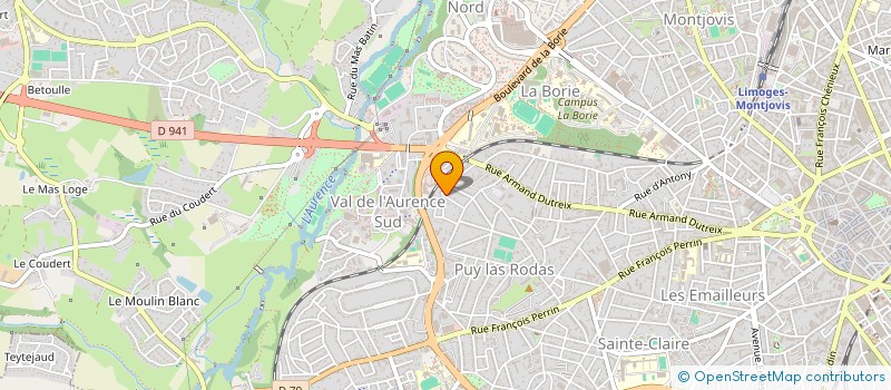 localisation de l'entreprise MADAME JACQUELINE DUVALET à LIMOGES