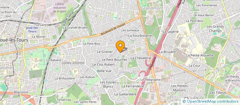 localisation de l'entreprise MADAME JACQUELINE ERAUD  CHAMBRAY-LES-TOURS