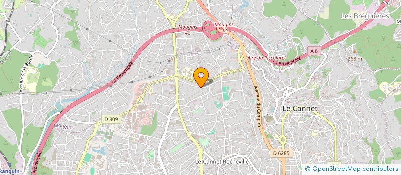 localisation de l'entreprise MADAME JACQUELINE FLORY à LE CANNET