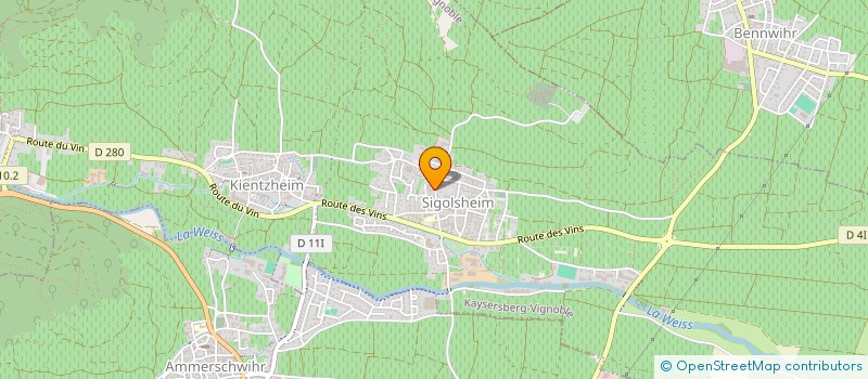 localisation de l'entreprise MADAME JACQUELINE FUCHS  KAYSERSBERG VIGNOBLE