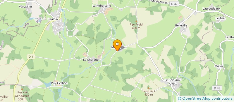localisation de l'entreprise MADAME JACQUELINE GALATAUD  FURSAC