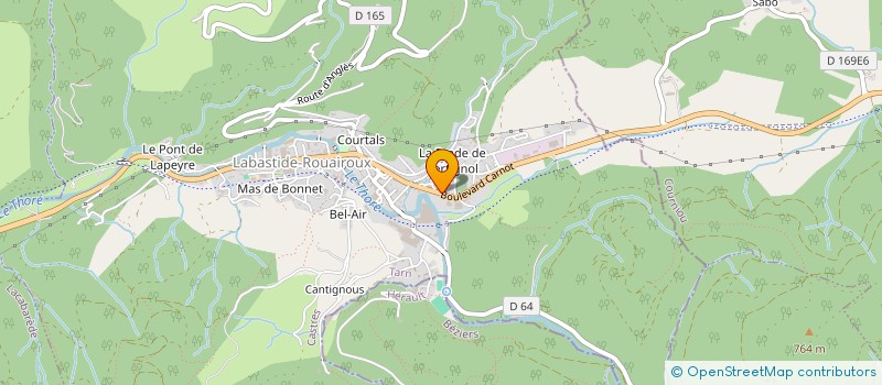 localisation de l'entreprise MADAME JACQUELINE GAU  LABASTIDE-ROUAIROUX