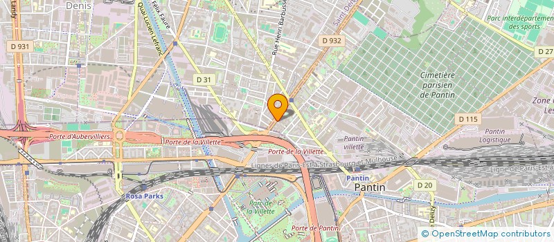 localisation de l'entreprise MADAME JACQUELINE GAUDIN  PANTIN