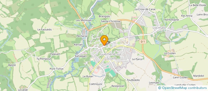 localisation de l'entreprise MADAME JACQUELINE GAUVREAU à GUEMENE-SUR-SCORFF