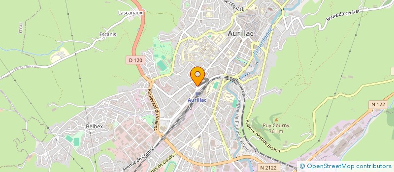 localisation de l'entreprise MADAME JACQUELINE GOUTEREDONDE à AURILLAC