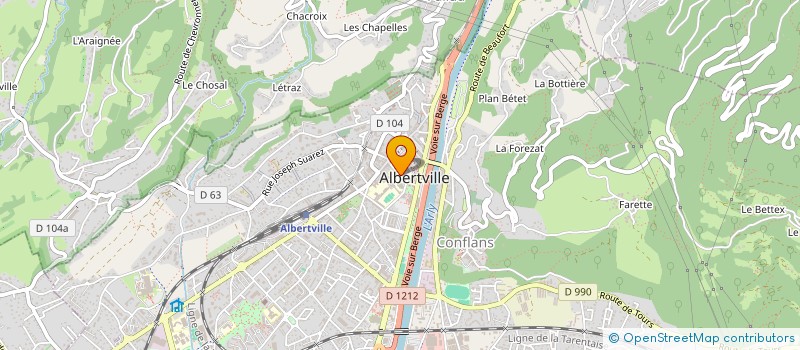 localisation de l'entreprise MADAME JACQUELINE GUYNET  ALBERTVILLE