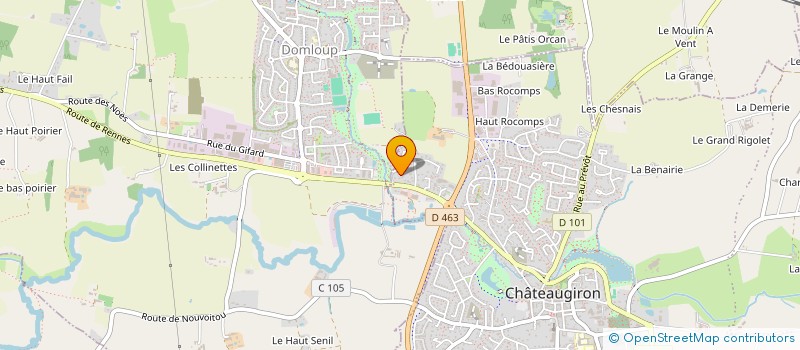 localisation de l'entreprise MADAME JACQUELINE HAMELIN  DOMLOUP