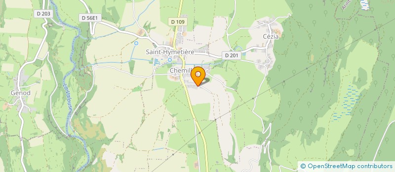 localisation de l'entreprise MADAME JACQUELINE HOMMET  SAINT-HYMETIERE-SUR-VALOUSE