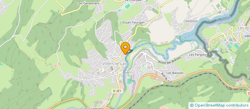 localisation de l'entreprise MADAME JACQUELINE JOLIVET  VILLERS-LE-LAC