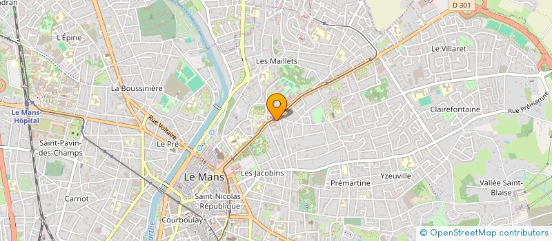localisation de l'entreprise MADAME JACQUELINE JOSSELIN à LE MANS