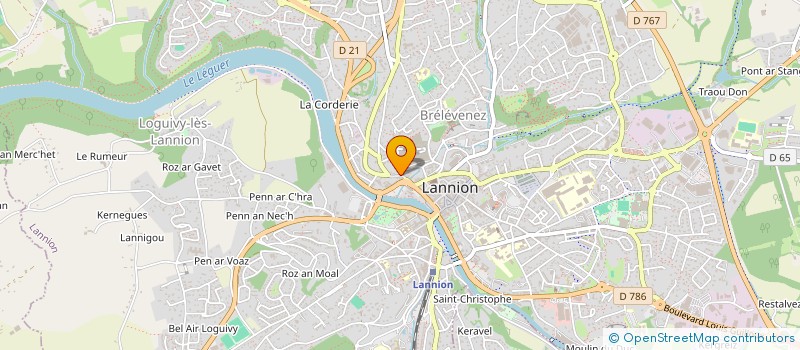 localisation de l'entreprise MADAME JACQUELINE LADUREE  LANNION