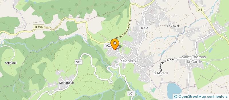 localisation de l'entreprise MADAME JACQUELINE LAFFAY  LEZIGNEUX