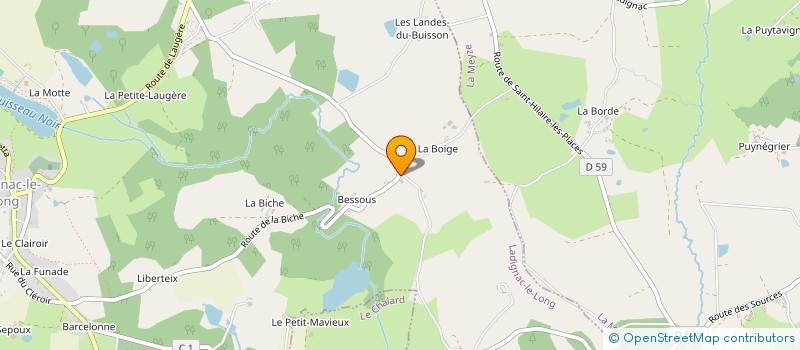 localisation de l'entreprise MADAME JACQUELINE LAMARGOT  LADIGNAC-LE-LONG