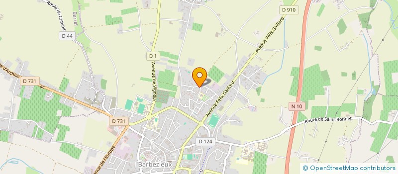 localisation de l'entreprise MADAME JACQUELINE LANFRIERE  BARBEZIEUX SAINT HILAIRE