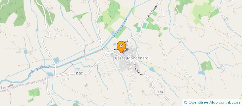 localisation de l'entreprise MADAME JACQUELINE LANIES  CAZES-MONDENARD