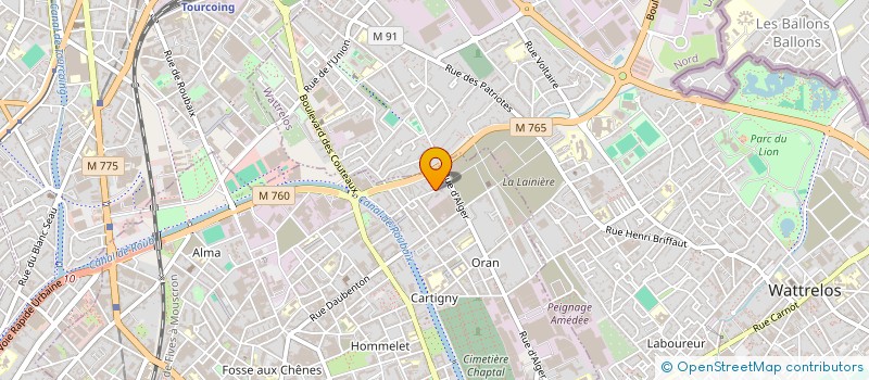 localisation de l'entreprise MADAME JACQUELINE LANSELLE  ROUBAIX