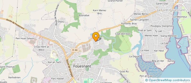 localisation de l'entreprise MADAME JACQUELINE LE QUEAU  FOUESNANT