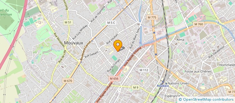 localisation de l'entreprise MADAME JACQUELINE LEFEBVRE à MOUVAUX