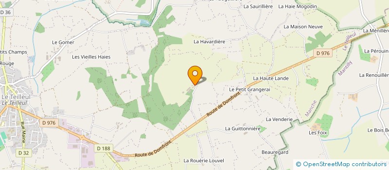 localisation de l'entreprise MADAME JACQUELINE LETOURNEUR  LE TEILLEUL