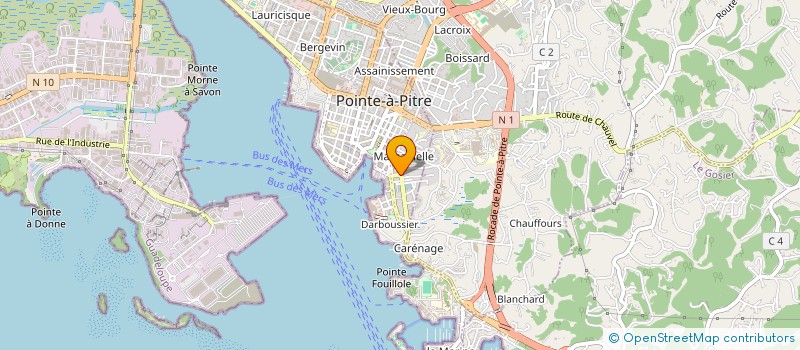 localisation de l'entreprise MADAME JACQUELINE MENDES PEREIRA à POINTE-A-PITRE
