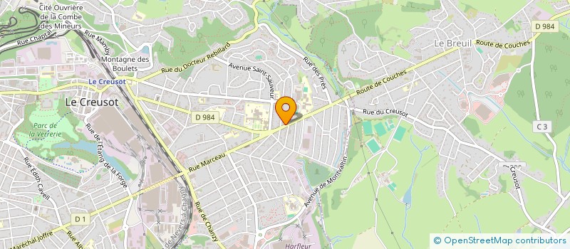 localisation de l'entreprise MADAME JACQUELINE MENICUCCI  LE CREUSOT