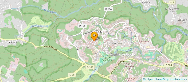 localisation de l'entreprise MADAME JACQUELINE METTE  VALBONNE