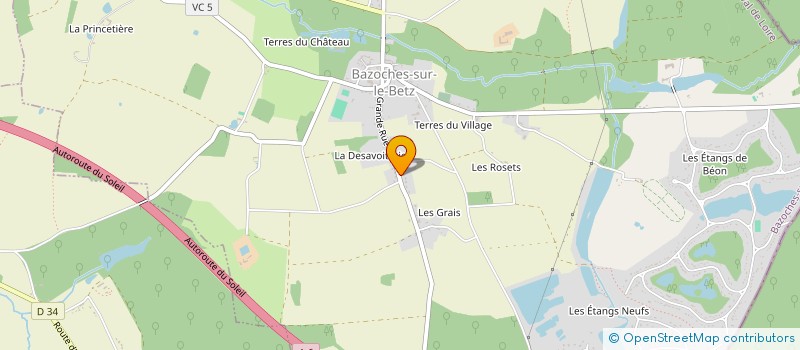 localisation de l'entreprise MADAME JACQUELINE MEUNIER à BAZOCHES-SUR-LE-BETZ