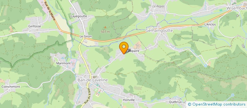 localisation de l'entreprise MADAME JACQUELINE MICHEL  BAN-DE-LAVELINE