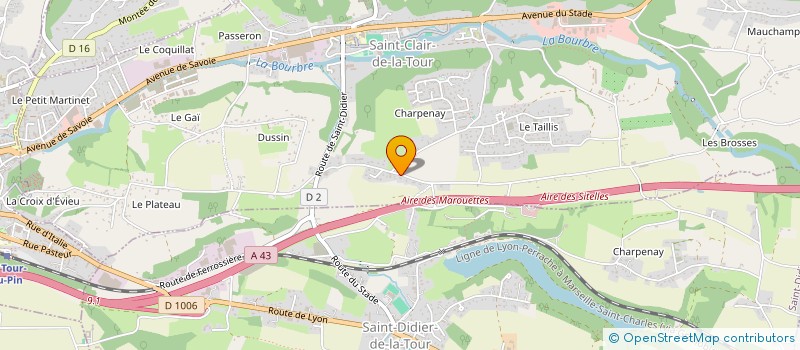 localisation de l'entreprise MADAME JACQUELINE MOIROUD  SAINT-CLAIR-DE-LA-TOUR