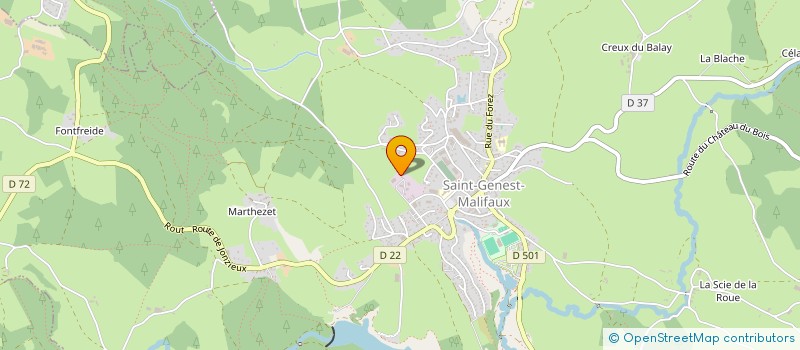 localisation de l'entreprise MADAME JACQUELINE MONTAGNE  SAINT-GENEST-MALIFAUX