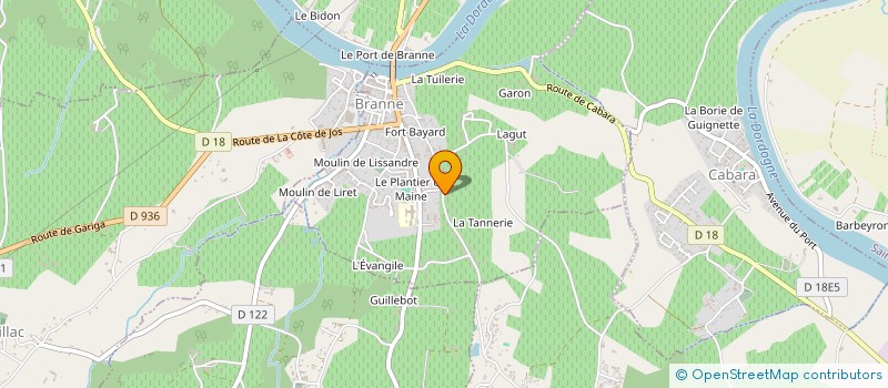 localisation de l'entreprise MADAME JACQUELINE NADAU  GUILLAC