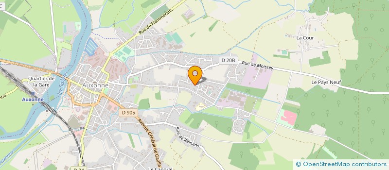 localisation de l'entreprise MADAME JACQUELINE NOEELLE LOMBARD  AUXONNE