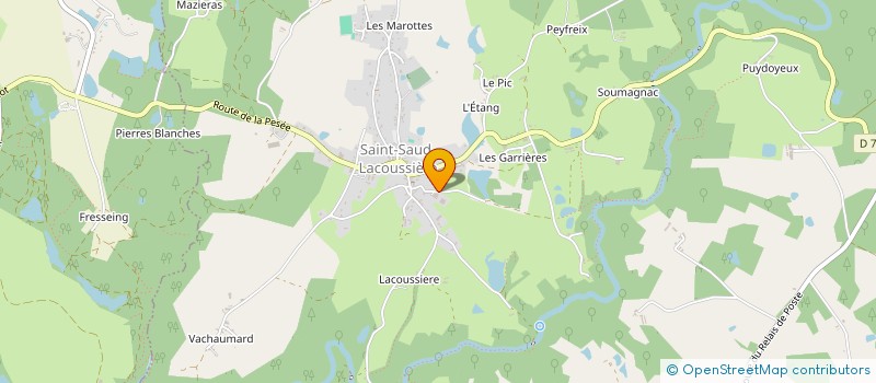 localisation de l'entreprise MADAME JACQUELINE NOEL  SAINT-SAUD-LACOUSSIERE