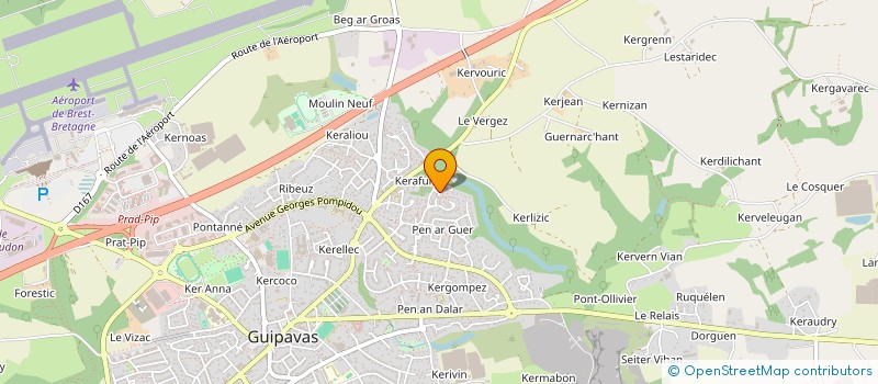 localisation de l'entreprise MADAME JACQUELINE PAILLIER  GUIPAVAS