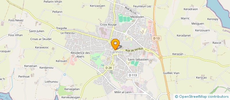 localisation de l'entreprise MADAME JACQUELINE PAUL à LANNILIS