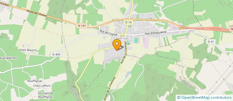 localisation de l'entreprise MADAME JACQUELINE PECOUT à HIERSAC